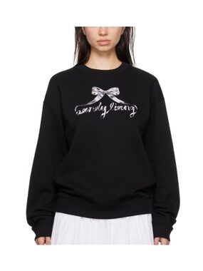 Sandy Liang Chrome Bow Sweatshirt